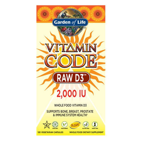 Vitamin Code Raw D3 (2000) 120 Caps by Garden of Life
