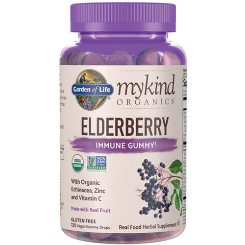 mykind Organics Elderberry 120 Gummies by Garden of Life