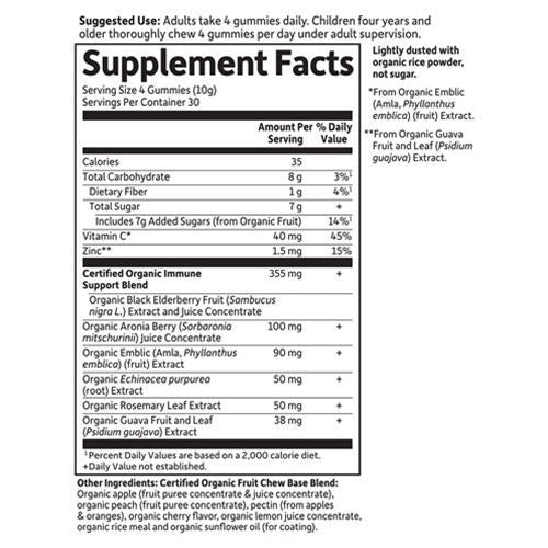 mykind Organics Elderberry 120 Gummies by Garden of Life
