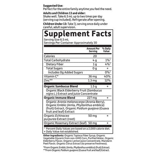mykind Organics Elderberry Syrup 6.6 oz. by Garden of Life