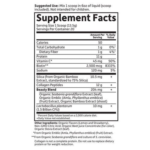 Grass Fed Collagen Beauty (Strawberry Lemonade) 270g by GoL