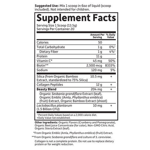 Grass Fed Collagen Beauty (Cranberry Pomegranate) 270g, GoL