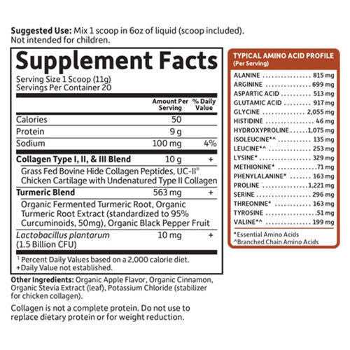 Collagen Turmeric (Apple Cinnamon) 220g by Garden of Life