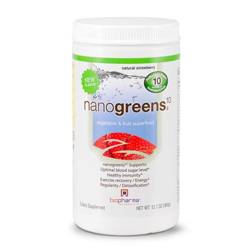 NanoGreens10 (Strawberry) 12.7oz. by Biopharma Scientific
