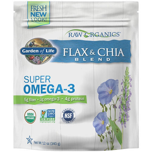Raw Organics Flax and Chia Blend 340g by Garden of Life