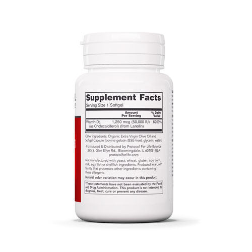 Vitamin D3 (50,000 iu) 50 softgels by Protocol