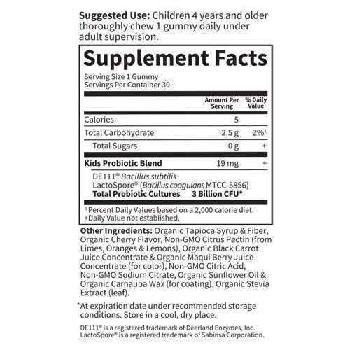Kids Organic Probiotic 30 Gummies by Garden of Life
