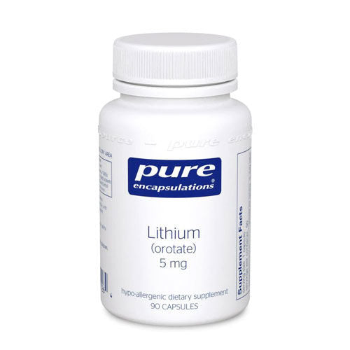 Lithium (Orotate) 5mg 90's, Pure Encapsulations