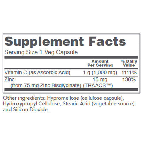 Vitamin C-1000 + Zinc-15 120 caps by Protocol