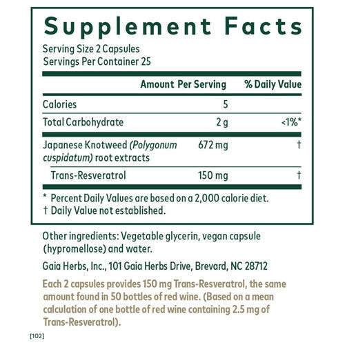 Resveratrol 150 50 caps, Gaia Professional