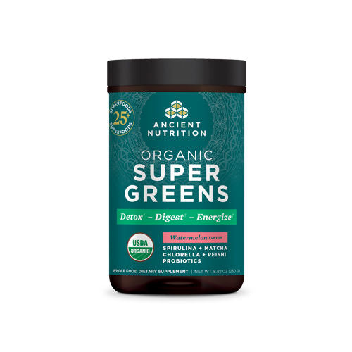Organic SuperGreens (Watermelon) 250g by Ancient Nutrition