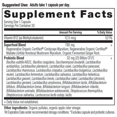 Daily Probiotics 25B Once Daily 30's by Ancient Nutrition