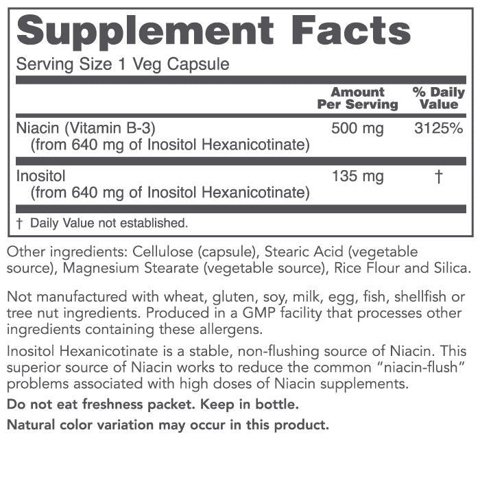 Niacin 500 mg - 90 Veg Capsules by Protocol