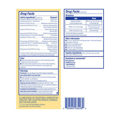 Chestal Cough Syrup Boiron 6.7 oz.