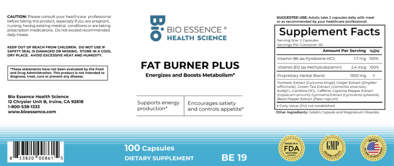 Fat Burner Plus, 100 caps by Bio Essence