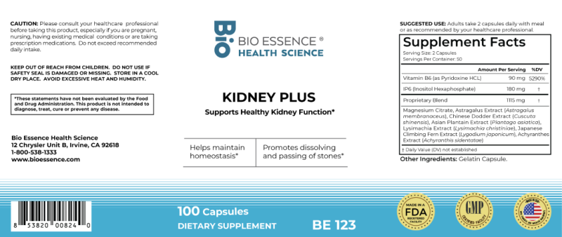 Kidney Plus, 100 caps by Bio Essence