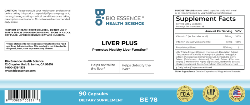 Liver Plus 90 caps by Bio Essence