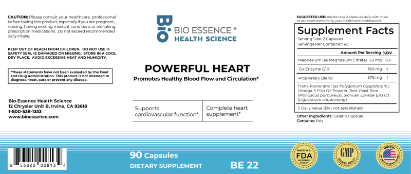 Powerful Heart 90 caps by Bio Essence