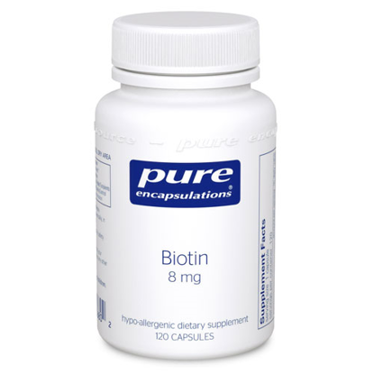 Picture of Biotin 120's, Pure Encapsulations 8mg.                      