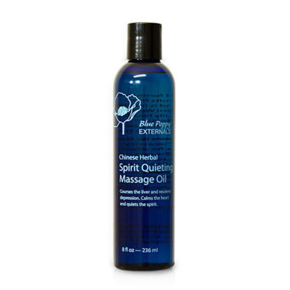 Picture of Spirit Quieting Massage Oil 8 oz, Blue Poppy                