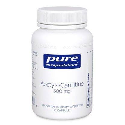 Picture of Acetyl I Carnitine 60's, Pure Encapsulations 500mg.
