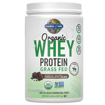 Picture of Organic Grass Fed Whey (Chocolate) 396g by Garden of Life