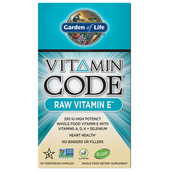 Picture of Vitamin Code Raw Vitamin E 60 Capsules by Garden of Life    