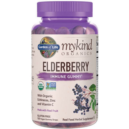 Picture of mykind Organics Elderberry 120 Gummies by Garden of Life    
