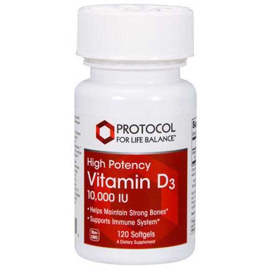 Picture of Vitamin D3 (10,000 iu) 120 softgels by Protocol             
