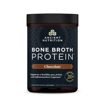 Picture of Bone Broth Protein (Chocolate) 504g by Ancient Nutrition    